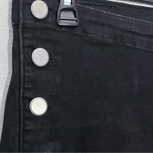 Nicole Miller Women’s Sz 14 SoHo High Rise Black Jean Shorts Stretchy - Picture 6 of 7